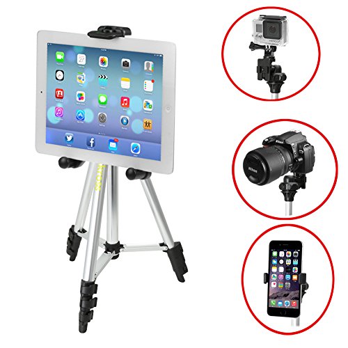 iKross-41-inch-Portable-Light-weight-Tripod-with-Adapters-for-Gopro-HERO-Apple-iPhone-iPad-Samsung-Smartphone-Tablet-Digital-Camera-and-more-0
