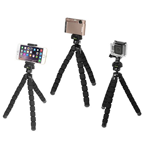iKross-Universal-Smartphone-GoPro-Digital-Camera-Flexible-Tripod-Stand-For-Samsung-Galaxy-S6-S6-Edge-Apple-iPhone-6-6-Plus-HTC-One-M9-2015-LG-G3-Go-Pro-Hero-4-3-and-more-0-0