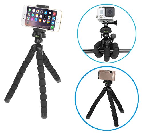 iKross-Universal-Smartphone-GoPro-Digital-Camera-Flexible-Tripod-Stand-For-Samsung-Galaxy-S6-S6-Edge-Apple-iPhone-6-6-Plus-HTC-One-M9-2015-LG-G3-Go-Pro-Hero-4-3-and-more-0