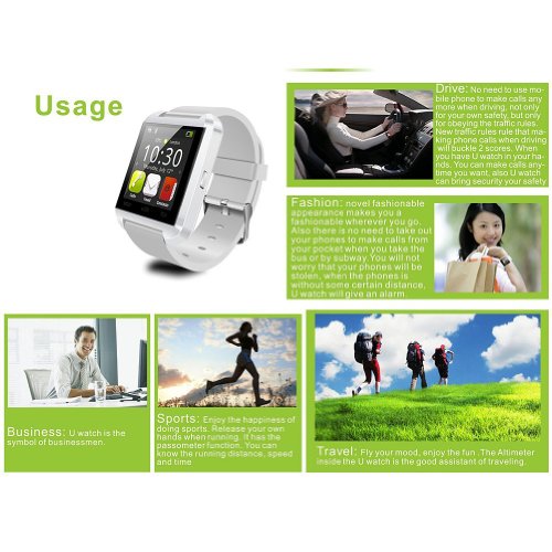 2014-Luxury-U8-Bluetooth-Smart-Watch-WristWatch-Phone-with-Camera-Touch-Screen-for-IOS-Iphone-Android-Smartphone-Samsung-Smartphone-White-0-1