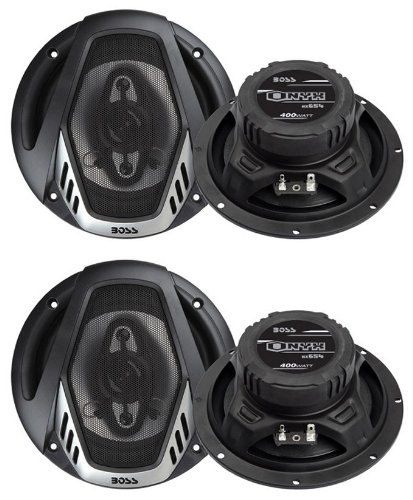 4-NEW-BOSS-NX654-65-800W-4-Way-Car-Audio-Coaxial-Speakers-Stereo-Black-4-Ohm-0