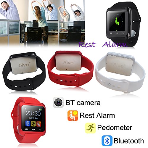 5ive-U80-Bluetooth-40-Smart-Wrist-Wrap-Watch-Phone-for-Smartphones-IOS-Android-Apple-iphone-55C5S66-Puls-Android-Samsung-S3S4S5-Note-2Note-3-Note-4-HTC-Sony-Wine-Red-0-3