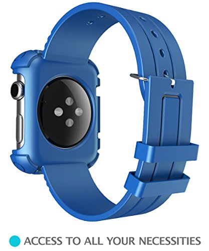 Apple-Watch-Case-i-Blason-Rugged-Protective-Case-with-Strap-Bands-for-Apple-Watch-Watch-Sport-Watch-Edition-2015-Release-2015-42-mm-Navy-0-1