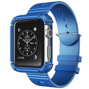 Apple-Watch-Case-i-Blason-Rugged-Protective-Case-with-Strap-Bands-for-Apple-Watch-Watch-Sport-Watch-Edition-2015-Release-2015-42-mm-Navy-0