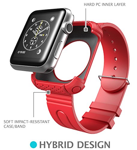 Apple-Watch-Case-i-Blason-Rugged-Protective-Case-with-Strap-Bands-for-Apple-Watch-Watch-Sport-Watch-Edition-2015-Release-2015-42-mm-Red-0-0