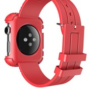 Apple-Watch-Case-i-Blason-Rugged-Protective-Case-with-Strap-Bands-for-Apple-Watch-Watch-Sport-Watch-Edition-2015-Release-2015-42-mm-Red-0-1