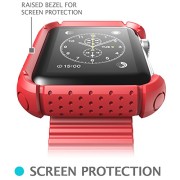 Apple-Watch-Case-i-Blason-Rugged-Protective-Case-with-Strap-Bands-for-Apple-Watch-Watch-Sport-Watch-Edition-2015-Release-2015-42-mm-Red-0-2