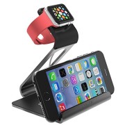 Apple-Watch-Stand-Poetic-Smartphone-AppleAndroid-Apple-Watch-Dual-Stand-Loft-Aluminum-VersatileElegant-Aluminum-Made-Stand-with-TPU-Dock-Charging-Cable-Watch-Case-Watch-NOT-INCLUDED-for-SmartphoneAppl-0