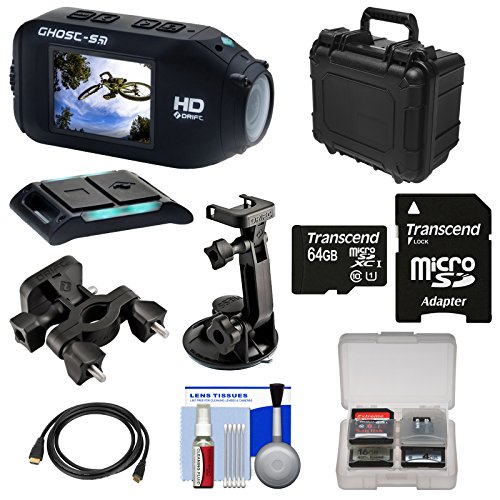 Drift-Innovation-HD-Ghost-S-Wi-Fi-Waterproof-Digital-Video-Action-Camera-Camcorder-Suction-Cup-Handlebar-Bike-Mounts-64GB-Card-Hard-Case-Kit-0