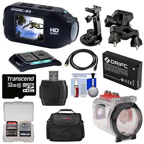 Drift-Innovation-HD-Ghost-S-Wi-Fi-Waterproof-Digital-Video-Action-Camera-Camcorder-with-Underwater-Housing-Car-Suction-Cup-Handlebar-Bike-Mounts-32GB-Card-Battery-Case-Kit-0