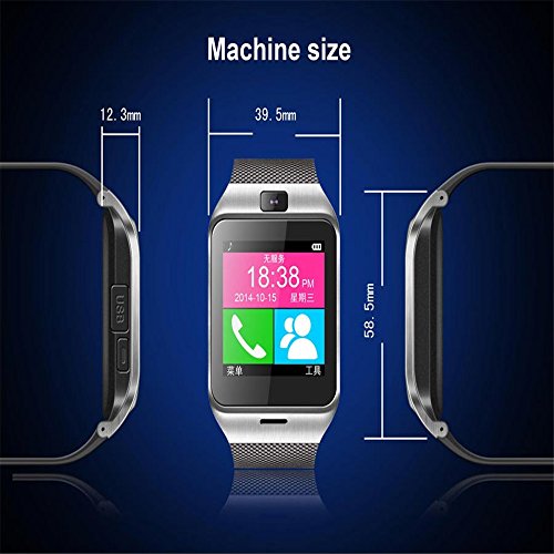 ELEGIANT-GV18-Smart-Bluetooth-30-NFC-Watch-Phone-Camera-TF-Card-Wristwatch-for-Smartphones-IOS-Partial-functions-iphone-55S6-Android-Full-functions-Samsung-S3S4S5S6S6-Edge-Note-234edge-HTC-M8M9-Sony-B-0-5