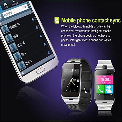 ELEGIANT-GV18-Smart-Bluetooth-30-NFC-Waterproof-Watch-Phone-Camera-TF-Card-Wristwatch-for-Smartphones-IOS-Android-Apple-iphone-55C5S66-Plus-Android-Samsung-S3S4S5S6S6-Edge-Note-2Note-3-Note-4-Note-edg-0-2