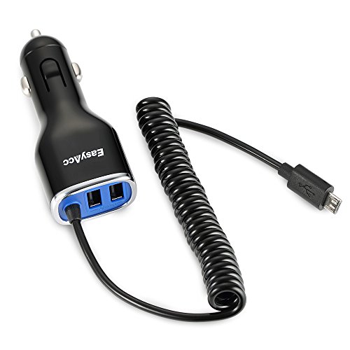 EasyAcc-25W-5A-2-Port-with-Coiled-Micro-USB-Cable-Car-Charger-for-Samsung-Apple-Android-Smartphones-Tablets-Black-0