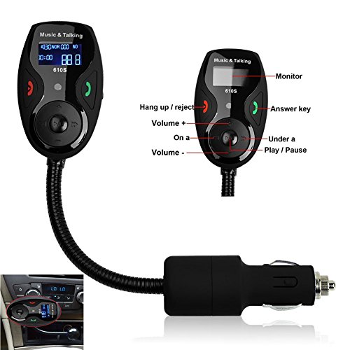 Ecandy-Univeral-LCD-Display-Bluetooth-Wireless-Car-MP3-FM-Transmitter-Modulator-Radio-Adapter-Handsfree-Car-Kit-with-Hands-Free-Calling-Music-Control-Mic-and-Charging-Port-for-iPhone-6-iPhone-6-Plus-i-0