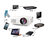 FastFox-E07-Mini-LED-Projector-Full-HD-LCD-100-Lumens-Protable-Home-Theater-Support-HDMI-SD-USB-RCA-VGA-Audio-Video-for-Study-Game-Video-Film-Meeting-White-Color-0-2