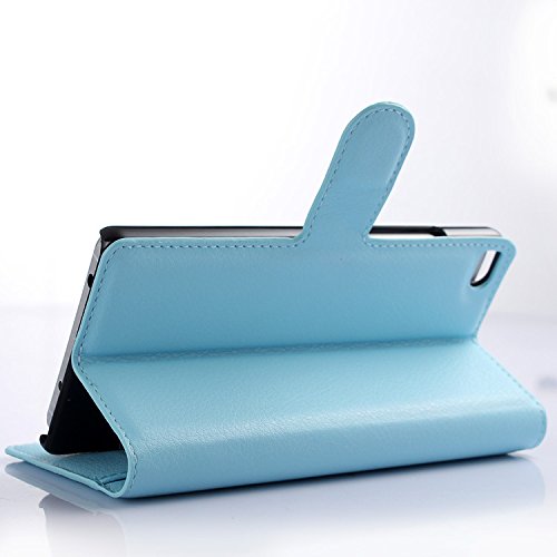 Huawei-Ascend-P8-Case-Demommtm-Flip-Folio-Pu-Leather-Wallet-Pouch-Case-Holder-Cover-with-Stand-Card-Slots-for-Huawei-Ascend-P8-Smartphone-Blue-0-3