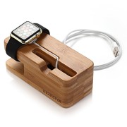 Iselector-Apple-Watch-Stand-Bamboo-Charging-Dock-Station-Bracket-Cradle-Holder-for-Apple-Watch38mm-and-42-mm-iPhone-6-6-plus-5S-5C-5Charger-Cable-NOT-Included-0-5