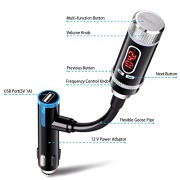 Keedox-21A-Version-Wireless-Bluetooth-21-EDR-FM-Radio-Stereo-Transmitter-Adapter-Car-Charger-Handsfree-Calling-Music-Control-and-USB-Charging-for-iPhone-55C5S66-iPod-Android-or-Windows-cell-phone-Musi-0-2