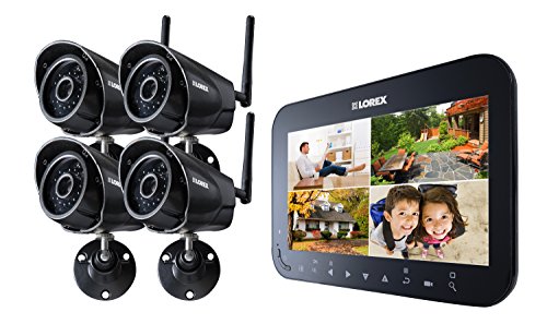Lorex-LW1744B-Wireless-Video-Surveillance-System-Series-with-7-Inch-LCD-Monitor-and-4-Camera-Black-0