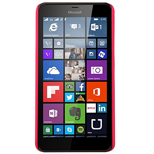 Lumia-640-Xl-Case-Demommtm-Ultra-Slim-Frosted-Hard-Case-Slim-Cover-with-Hd-Screen-Protector-for-Nokia-Microsoft-Lumia-640-Xl-Smartphone-Hard-Red-0-0
