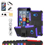 Microsoft-Lumia-640-CaseMama-Mouth-Shockproof-Heavy-Duty-Combo-Hybrid-Rugged-Dual-Layer-Grip-Case-Cover-with-Kickstand-For-Microsoft-Lumia-640-Smart-Phone-2015-Version-Purple-With-6-in-1-Free-Gift-Pac-0