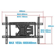 Mounting-Dream-MD2295-TV-Wall-Mount-Bracket-with-Full-Motion-Articulating-Arm-for-most-of-42-70-Inches-LED-LCD-and-Plasma-TVs-up-to-VESA-600x400mm-and-78lbs-with-Tilt-Swivel-and-Rotation-Adjustment-In-0-1