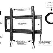 Mounting-Dream-MD2361-K-Low-Profile-TV-Wall-Mount-Bracket-for-most-of-26-55-Inch-LED-LCD-and-Plasma-TV-with-VESA-from-75X75-to-400x400mm-Loading-Capacity-100-lbs-Including-Magnetic-Bubble-Level-for-Sa-0-0