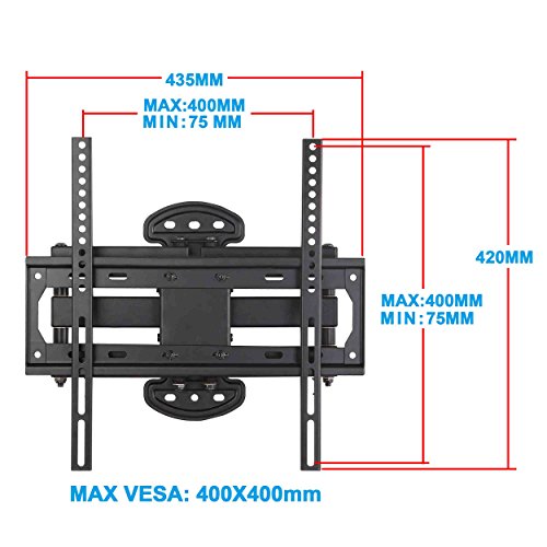Mounting-Dream-MD2379-TV-Wall-Mount-Bracket-with-Full-Motion-Articulating-Arm-15-Extension-for-most-of-26-55-Inches-LED-LCD-and-Plasma-TVs-up-to-VESA-400x400mm-and-99-lbs-with-Tilt-Swivel-and-Rotation-0-1