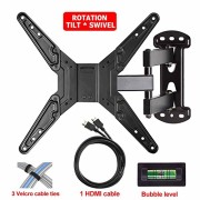 Mounting-Dream-MD2413-MX-TV-Wall-Mount-Bracket-with-Full-Motion-Articulating-Arm-20-Extension-for-26-55-Inches-LED-LCD-and-Plasma-TVs-up-to-VESA-400x400mm-and-66lbs-with-Tilt-Swivel-and-Rotation-Adjus-0