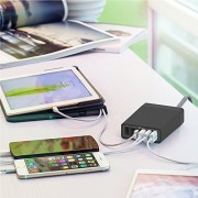 Multiple-USB-Charger-Stalion-Hub-Desktop-6-Port-Portable-Charger-12Amp-5-Volt-60-Watts-Jet-Black24-Month-Warranty-Smart-Technology-Colored-LED-Charging-Power-Indicator-Micro-USB-Cable-UNIVERSAL-FIT-fo-0-4