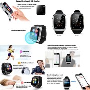 Neelam-I8-Bluetooth-3040-Smart-Watch-WristWatch-Phone-Mate-with-Music-ControlsCamera-ControlsActivity-Tracker-for-Smartphone-AndroidIOS-Apple-iPhone-4s55c5s66plus-Silver-0-2