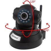 Neewer-Black-P2P-Plug-Play-High-Definition-Wireless-Pan-Tilt-IP-Camera-H264-720P-1-Million-Pixels-Surveillance-Camera-System-Baby-Monitor-Pets-Monitor-Home-Security-Two-Way-Audio-Night-Vision-Built-in-0-0