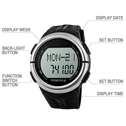 Oittm-Sport-Watch-with-Heart-Rate-Monitor-Fitness-Activity-Tracker-Running-Exercise-Timers-Calorie-Counter-Pedometer-Countdown-Stopwatch-Dual-Alarm-and-El-Backlight-with-Rubber-Gel-Strap-Digital-Runni-0-0