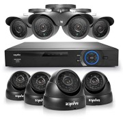 SANNCE-8CH-Full-960H-CCTV-DVR-Super-8-900TVL-42PCS-Leds-110ft-Night-Vision-OutdoorIndoor-Video-Surveillance-Security-Camera-System-QR-Code-Scan-Remote-Access-No-HDD-4-Bullet-4-Dome-cameras-NO-HDD-0