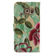 Samsung-S6-CaseSAWAKE-Flower-Pattern-Leather-Wallet-Case-Cover-For-Samsung-GALAXY-S6Green-0-2