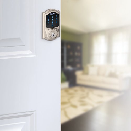 Schlage-Connect-Camelot-Touchscreen-Deadbolt-with-Built-In-Alarm-Satin-Nickel-BE469NXCAM619-0-0