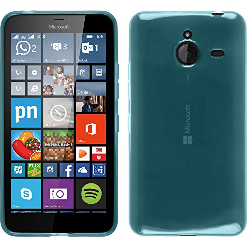 Silicone-Case-for-Microsoft-Lumia-640-XL-transparent-turquoise-Cover-PhoneNatic-0