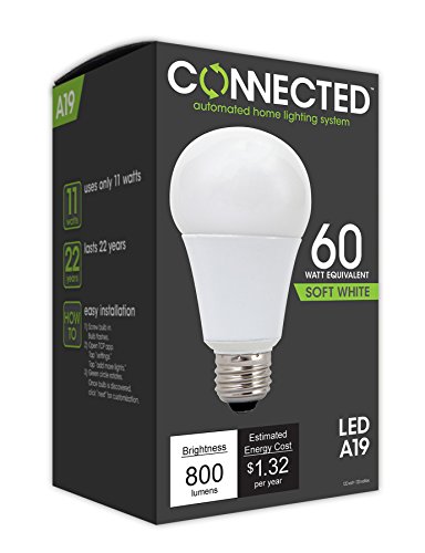 TCP-CAS11LC-LED-Connected-A19-60-Watt-Equivalent-11W-Soft-White-2700K-WiFi-Enabled-Wireless-Smart-Standard-Light-Bulb-0-0