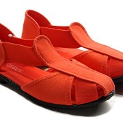 TOOSBUY-Women-Cloth-Sandals-OutdoorBeach-AquaRainyUpstreamSlip-on-Water-ShoesSoft-bottom-Espadrilles-Size-37-Orange-0-1