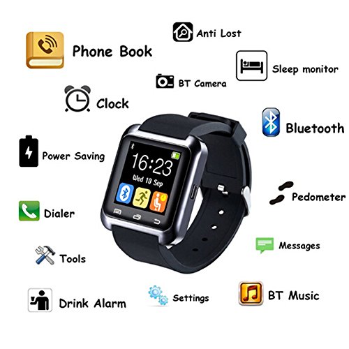 Teslasz-U80-Bluetooth-40-Smart-Wrist-Wrap-Watch-Phone-for-Smartphones-IOS-Android-Apple-iphone-55C5S66-Puls-Black-0-2