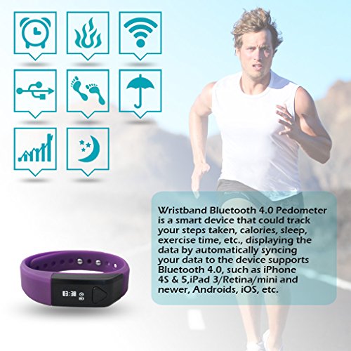 Toprime® Fitness Bands,Pedometer,Activity Tracker,Smart Watch Wearable Bluetooth Smart Watch