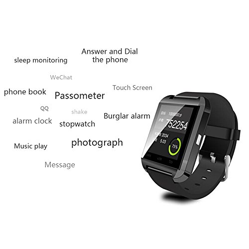 U-watch-U8S-Waterproof-Smart-Watch-Phone-Mate-with-SyncBluetooth-40Anti-lost-Alarm-for-Apple-iphone-44S55C5S-Android-Samsung-S2S3S4Note-2Note-3-HTC-Sony-Black-Black-0-1