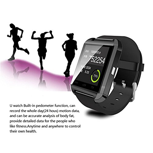 U-watch-U8S-Waterproof-Smart-Watch-Phone-Mate-with-SyncBluetooth-40Anti-lost-Alarm-for-Apple-iphone-44S55C5S-Android-Samsung-S2S3S4Note-2Note-3-HTC-Sony-Black-Black-0-2