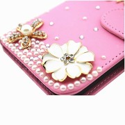 Vandot-3-in1-Accessory-Set-Cover-Phone-Case-for-SmartPhone-Apple-iPhone-6-Plus-55-inch-3D-Bling-Rhinestone-Flip-Leather-Skin-Cover-Pouch-Glitter-Magnet-PU-flower-diamond-LOVE-Flip-Case-Camellia-Diamon-0-2