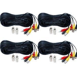 VideoSecu-4-Pack-50ft-Feet-Security-Camera-Cables-Audio-Video-Power-Wires-with-Bonus-BNC-RCA-Connectors-for-CCTV-Home-Surveillance-Cameras-DVR-System-ACBVA50-3LS-0