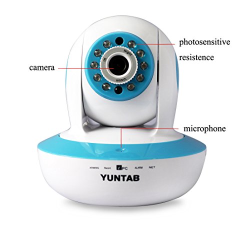 Yuntab-HD-Wi-Fi-IP-Camera-Wireless-Security-Camera-Video-MonitoringSmartphone-Easy-Setup-Remote-Monitoring-System-1280720-with-Two-way-Audio-Alarm-SMS-E-mail-Blue-0-0