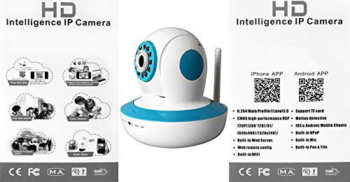 Yuntab-HD-Wi-Fi-IP-Camera-Wireless-Security-Camera-Video-MonitoringSmartphone-Easy-Setup-Remote-Monitoring-System-1280720-with-Two-way-Audio-Alarm-SMS-E-mail-Blue-0-5