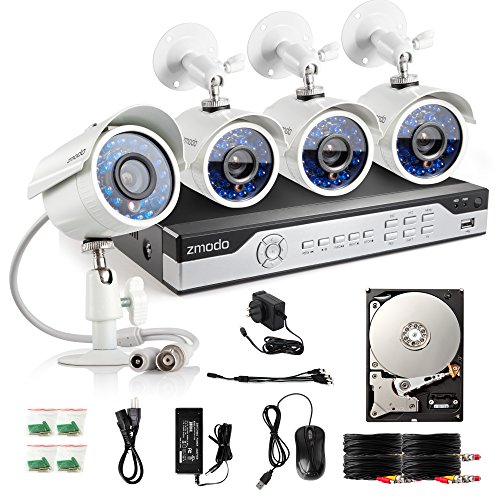 Zmodo-4CH-960H-DVR-700TVL-High-Resolution-Home-Video-Surveillance-Outdoor-Indoor-IR-CUT-Day-Night-Security-Camera-System-w-500GB-Hard-Drive-Scan-QR-Code-to-Easy-Remote-Access-Free-2-Year-Warranty-0-0