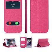 iPhone-6-Case-VNSO-All-seven-colors-Classic-Series-Smart-Window-View-Touch-Metal-Front-Flip-Cover-Folio-Case-for-Apple-iPhone-6-iPhone-Plus-47-Inch-Smartphone-Red-0