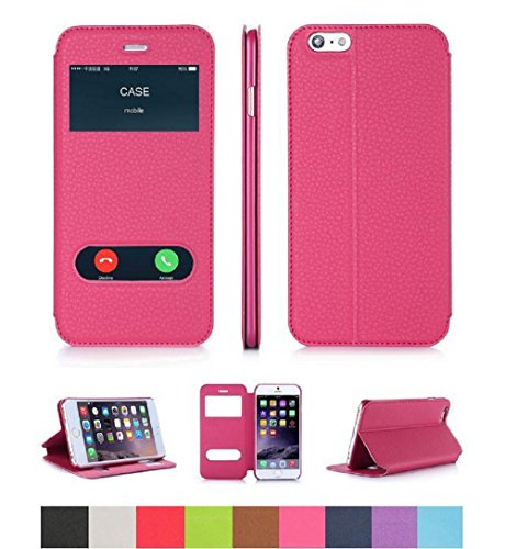 iPhone-6-Plus-Case-VNSO-Classic-Series-Smart-Window-View-Touch-Metal-Front-Flip-Cover-Folio-Case-for-Apple-iPhone-6-iPhone-Plus-55-Inch-Smartphone-Red-0
